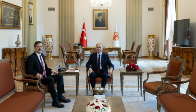 Erkan Baş, TBMM Başkanını ziyaret ederek Can Atalay’ın tutukluluğuna itirazlarını iletti