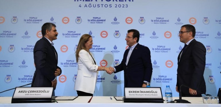 İBB ve DİSK arasında 42 yıl sonra ilk kez toplu iş sözleşmesi imzalandı