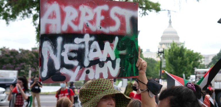 İsrail Başbakanı Netanyahu’ya Washington’da Protesto