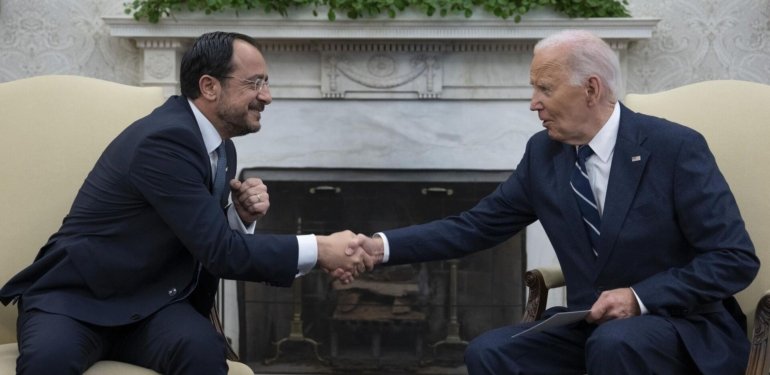 Joe Biden ve Nikos Hristodulidis’in Beyaz Saray Görüşmesi