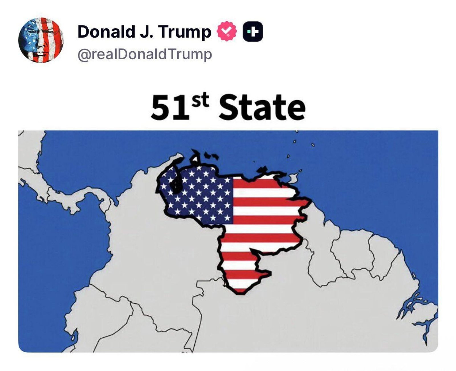 Venezuela’yı ABD’nin 51. eyaleti olarak gören paylaşıma ilişkin gelişmeler